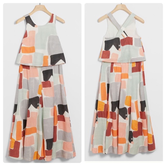 Anthropologie moglea aria mosaic skirt set